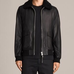 All Saints Phoenix Leather Aviator Jacket